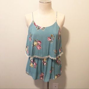 The impeccable pig blue floral romper